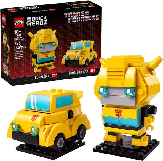 LEGO Transformers Brickheadz 40804 - Bumblebee robot en voertuig van LEGO
