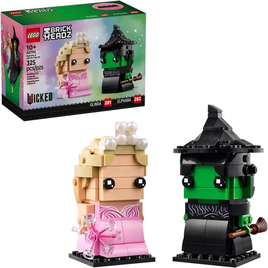LEGO Wicked Brickheadz 40794 - Elphaba en Glinda Figuren van LEGO