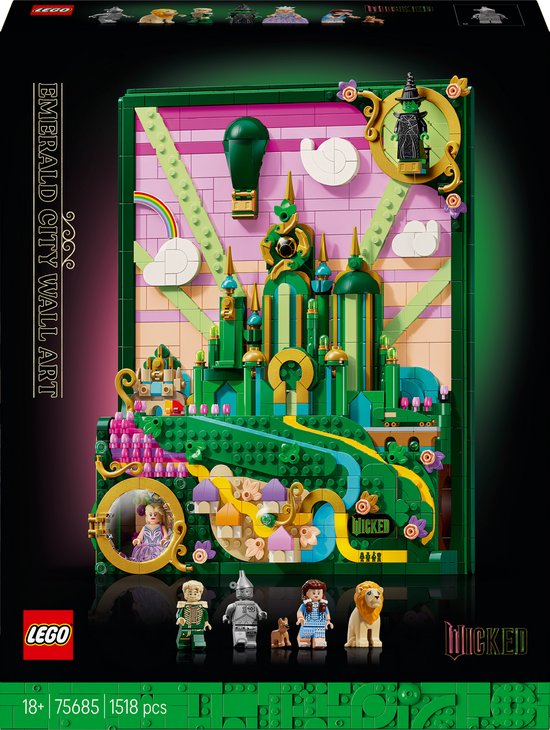 LEGO® Wicked Emerald City Muurkunst voor Volwassenen - 75685 van LEGO