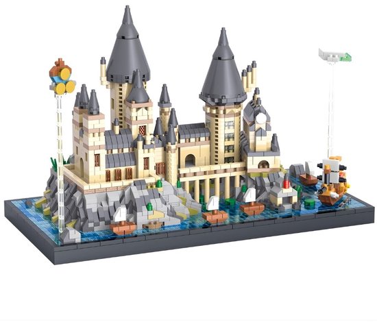 Lezi LZ8339 Nanoblocks Magische Ridders Kasteel bouwset | Miniaturen & modelbouwpakketten | 3D puzzel | Classic creator speelgoed bouwpakket niet compatibel met lego | Architecture modelbouw voor volwassenen en kinderen | bouwdoos met 2744 mini bloks van Merkloos