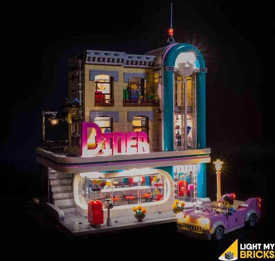Light My Bricks - Verlichtingsset geschikt voor LEGO Downtown Diner 10260 van Light My Bricks