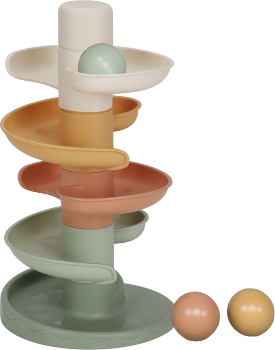 Little Dutch Spiraaltoren - knikkerbaan - unisex - 5 delig - 3 ballen van Little Dutch