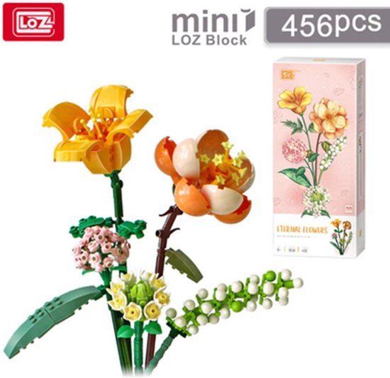 LOZ Mini Bloemen Tuintje - 456 Onderdelen - Miniblokken - 3d Puzzel - Bouwdoos van LOZ