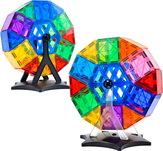 Magna Minds - Ferris wheel - Magnetic Tiles - Magnetisch Speelgoed - Constructie speelgoed - Magnetische tegels - Montessori speelgoed - Magnetic toys - Magnetische bouwstenen - Speelgoed Kinderen van Magna Minds