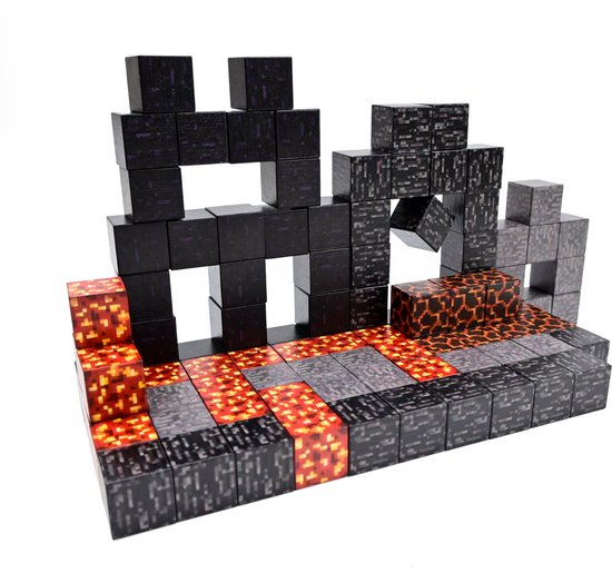 Magna Minds - Magnetic Cubes - Lava - Magnetisch Speelgoed - 100 stuks - Constructie speelgoed - Magnetische tegels - Montessori speelgoed - Magnetic toys - Magnetische bouwstenen - Speelgoed Kinderen van Magna Minds