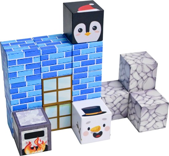 Magna Minds - Magnetic Cubes - Winter - Magnetisch Speelgoed - 93 stuks - Constructie speelgoed - Magnetische tegels - Montessori speelgoed - Magnetic toys - Magnetische bouwstenen - Speelgoed Kinderen van Magna Minds
