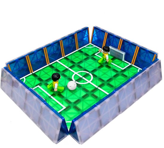 Magna Minds - Magnetic Tiles - Voetbal Thema - Magnetisch Speelgoed – 80 stuks - Constructie speelgoed - Magnetische tegels - Montessori speelgoed - Magnetic toys - Magnetische bouwstenen - Speelgoed Kinderen van Magna Minds