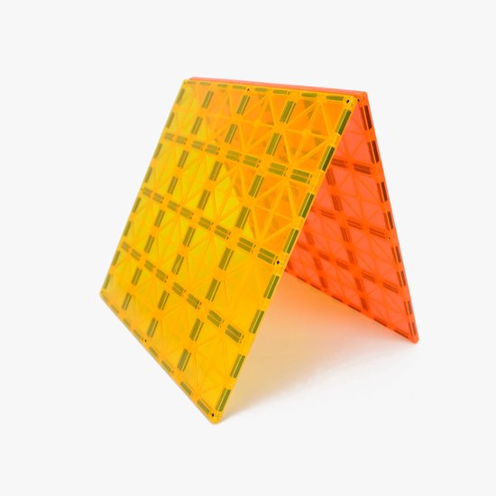 Magna Minds - Magnetisch Speelgoed - Uitbreidingsset - Basisplaten - Geel&Oranje - 2 stuks - Magnetic Tiles - Constructie speelgoed - Magnetische tegels - Montessori speelgoed - Magnetic toys - Magnetische bouwstenen - Speelgoed Kinderen van Magna Minds