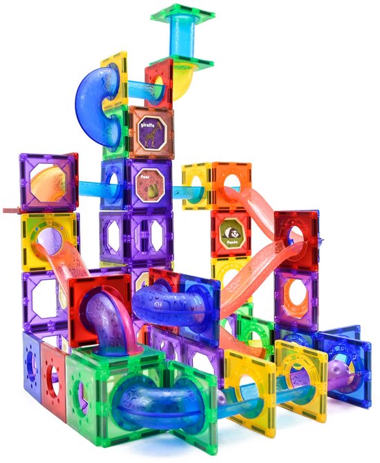 Magna Minds - Magnetisch Speelgoed - Uitbreidingsset - knikkers knikkerbaan - 10 stuks - Magnetic Tiles - Constructie speelgoed - Magnetische tegels - Montessori speelgoed - Magnetic toys - Magnetische bouwstenen - Speelgoed Kinderen van Magna Minds