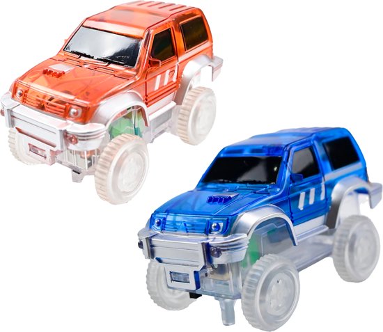 Magna Minds - Magnetisch Speelgoed - Uitbreidingsset - Racebaan auto's - 2 stuks - Magnetic Tiles - Constructie speelgoed - Magnetische tegels - Montessori speelgoed - Magnetic toys - Magnetische bouwstenen - Speelgoed Kinderen van Magna Minds