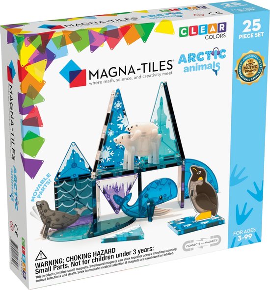 Magna Tiles - Arctic Animals Noordpool Dieren - Magnetisch Constructiespeelgoed 25 stuks van Magna-Tiles