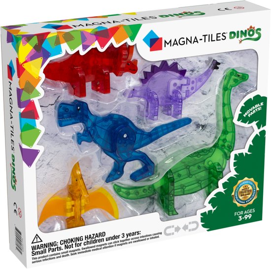 Magna Tiles - Dino Set - Magnetisch Speelgoed 5 stuks van Magna-Tiles