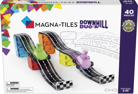 Magna-Tiles Downhill Duo 40 stuks - Geschikt vanaf 3 jaar - Multi van Magna-Tiles