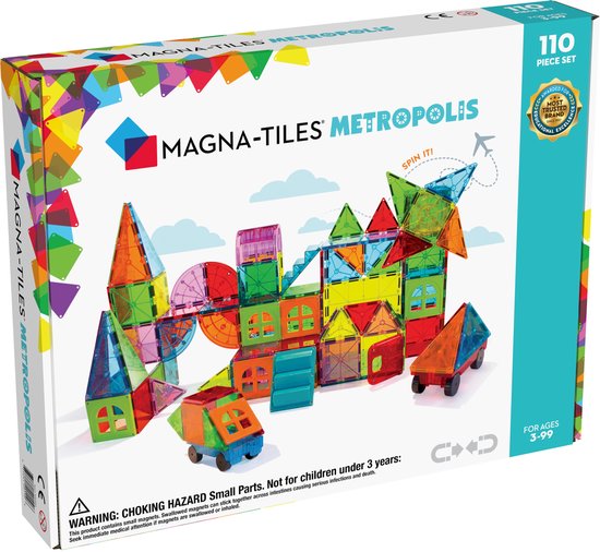 Magna-Tiles Metropolis 110 stuks - Geschikt vanaf 3 jaar - Multi van Magna-Tiles