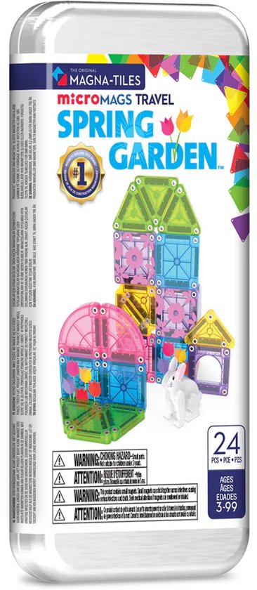 MAGNA - TILES® microMAGS Spring Garden 24 - Piece Travel Set van Magna-Tiles