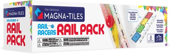 MAGNA-TILES® Rail Racers 8 stuks Rail Pack van Merkloos