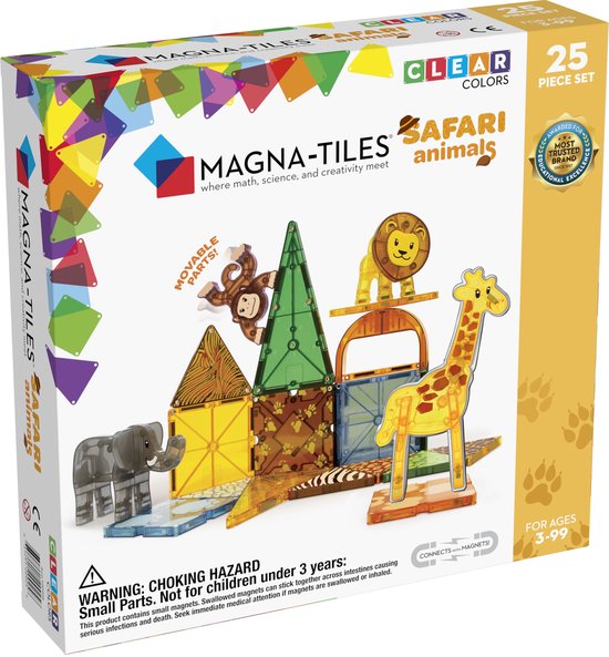 Magna Tiles - Safari Animals Dieren - Magnetisch Speelgoed 25st van Magna-Tiles