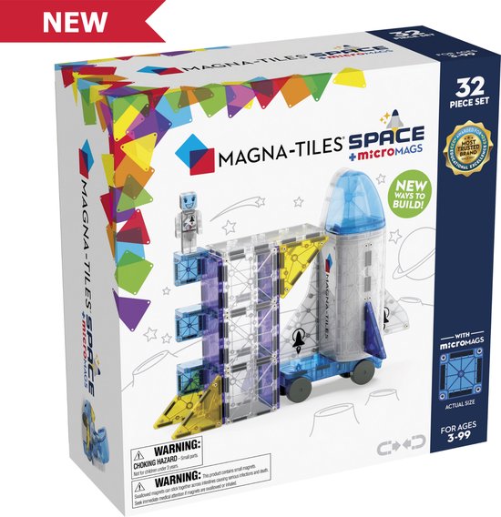 Magna-Tiles Space 32 stuks - Geschikt vanaf 3 jaar - Multi van Magna-Tiles