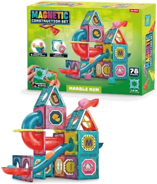Magnetic Construstie set knikkerbaan van Merkloos