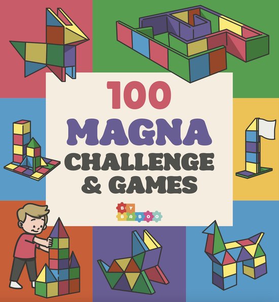 Magnetic Tiles Boekje - Magna Games & Challenges - Magnetische Tegels Uitbreiding - Creatief Speelgoed Cadeau Jongens Meisjes - Educatief Mind Montessori Kinderspeelgoed 3 Jaar, 4 jaar, 5 jaar, 6 jaar, 7 jaar, 8 jaar - Sinterklaas Cadeautjes van Merkloos