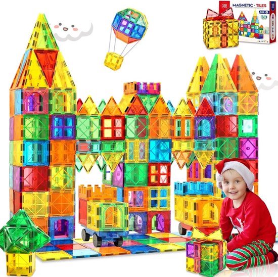 Magnetic Tiles - Magnetisch Speelgoed - 38 stuks - Constructie speelgoed - Magnetische tegels - Montessori speelgoed - Magnetic toys - Magnetische bouwstenen - Speelgoed Kinderen van Merkloos