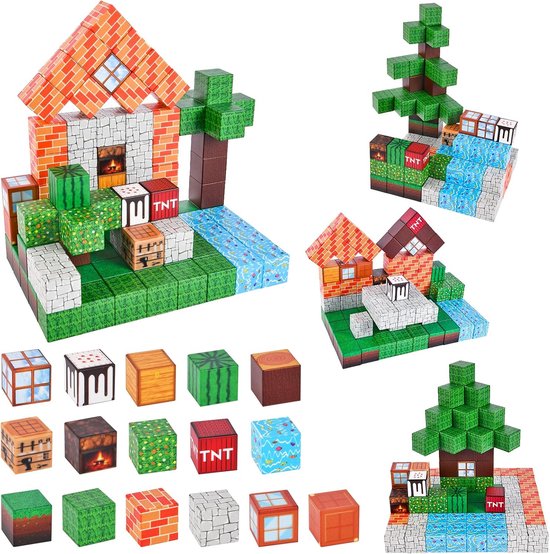 Magnetisch Bouwspeelgoed 96-delig – Magnetische Bouwblokken voor Kinderen – STEM & Montessori Speelgoed vanaf 3 Jaar – Educatief Magneten Speelgoed – Creatieve Blokkenset – Cadeau voor Jongens en Meisjes van Merkloos