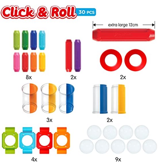 Magnetisch Bouwspel en Knikkerbaan | Educatief Speelgoed voor Kinderen van 3-6 Jaar | Stimuleert Motoriek en Logisch Denken van Merkloos