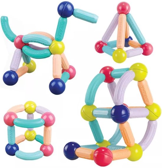 Magnetisch Speelgoed - 25 Stuks - Magnetische Speelgoed - Veilig Voor Kinderen - Voordeelset Magnetisch Speelgoed van Infinio®