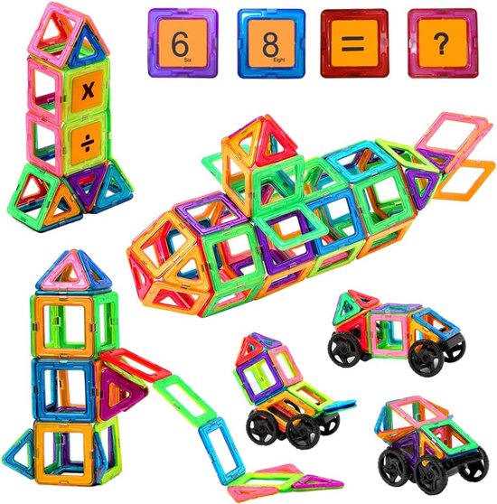 Magnetisch Speelgoed Bouwset met 68 Stuks - Magnetische Bouwblokken voor Kinderen - Educatief Montessori Speelgoed - Kleurrijke Magneten - Creatief STEM Speelgoed - 3D Constructie Blokken - Cadeau voor Jongens en Meisjes van Merkloos