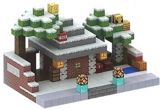 Magnetisch speelgoed bouwstenen Sneeuwhuis 448 stuks XXl pakket voor minecraft fans van Merkloos