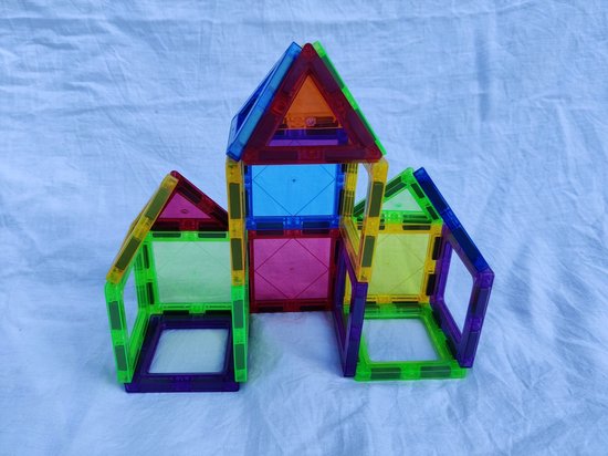 Magnetisch Speelgoed-Magnetisch Kasteel-Bouw speelgoed -28 stuks-Draagbaar Makelijk te Hanteren voor kinderen- van Magnetisch Speelgoed