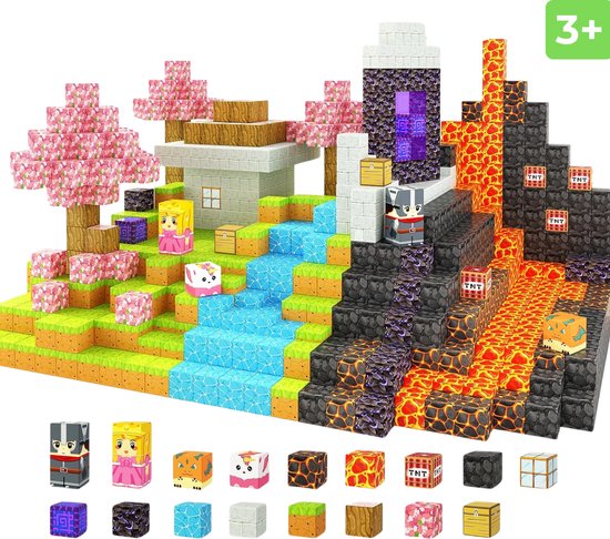 Magnetische Blokken Speelgoed - 84 Magnetische Bouwstenen - Magnetic Cubes - Magnetic Tiles - Magnetische Tegels - Constructie Speelgoed - Montessori Speelgoed - Cadeau voor Jongen of Meisje - Vanaf 3 jaar van Merkloos