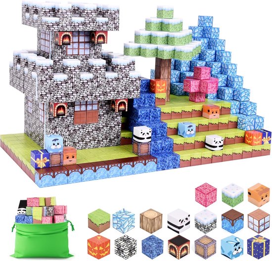 Magnetische Bouwblokken Set - 3D Constructiespeelgoed voor Kinderen - Creatieve Magnetische Bouwstenen - Educatief STEM Speelgoed - Magnetisch Speelgoed voor Jongens en Meisjes - Ontwikkeling van Logisch Denken en Fantasie van Merkloos
