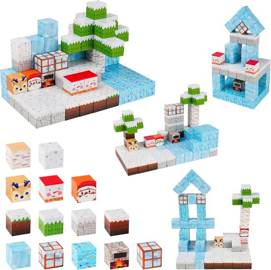Magnetische Bouwblokken Set - 96 Stuks Magnetisch Speelgoed - STEM Montessori Educatief Speelgoed - Bouwstenen voor Kinderen 3 t/m 9 Jaar - Creatief Constructiespeelgoed - Cadeau voor Jongens en Meisjes - Kleurrijke Magnetische Blokken van Merkloos