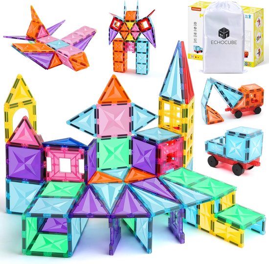 Magnetische Bouwblokken Set van 100 Stuks – Educatief Speelgoed – Constructie Speelgoed voor Kinderen – Creatief Bouwspeelgoed – Magneten Blokken – Cadeau voor Jongens en Meisjes vanaf 3 Jaar – Kerst of Verjaardag van Merkloos