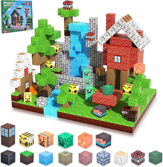 Magnetische Bouwstenen Set 100 Delen - Speelgoed voor Kinderen Vanaf 3 Jaar van Merkloos