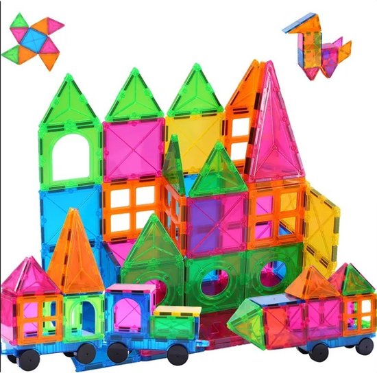Magnetische Bouwtegels - 3D Magnetisch Speelgoed voor Creatieve Kinderen 100st van Playmagi