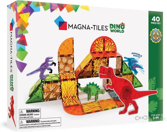 Magnetische Bouwtegels Dinowereld 40 Delen Speelset van Playmager