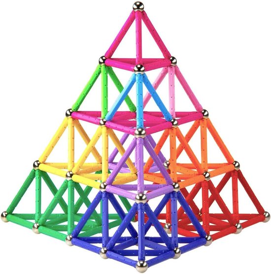 Magnetische Staven en Bouwblokken Set – 161-delig Educatief Magnetisch Speelgoed – 3D Puzzel Constructiespeelgoed – STEM Speelset – Magnetisch Stapelspeelgoed – Niet-giftig – Inclusief Opbergzak – Bouwspeelgoed vanaf 3 Jaar van Merkloos