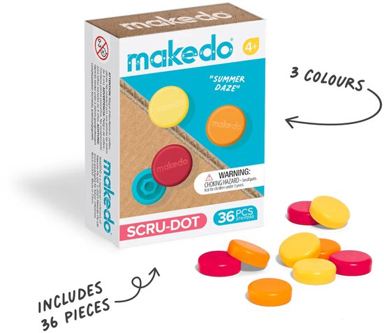 Makedo - Scru Dots - Summer Daze - 36 stuks van Makedo