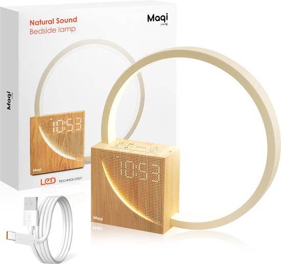 Maqi Living® Wake Up Light – Slaapwekker – Licht wekker - Nachtlampje - voor een Gezond Slaapritme - Sfeerlamp van Merkloos