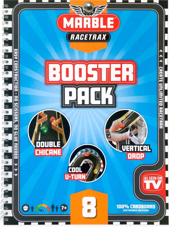 Marble Racetrax - Knikkerbaan - Racebaan - Booster Pack - Uitbreidingspakket - 8 Sheets van Marble Racetrax