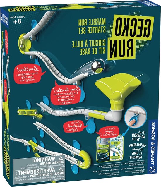 Marble Run Starter Set - Vertical Marble Run - Creative Play - Flexible Tracks No Support - 60+ Pieces van Merkloos