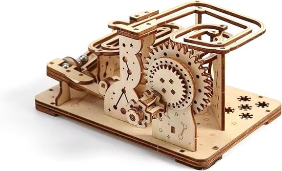 Marble Track 3D Wooden Puzzle, Handheld Marble Track Model Kits Self Assemble Mechanical Jigsaw Puzzle, with Roller Balls, DIY Gift van Merkloos