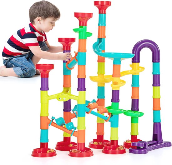 Marmeren baan set met 142 stuks - veelkleurig constructiespeelgoed voor kinderen vanaf 3 jaar van Galt Toys