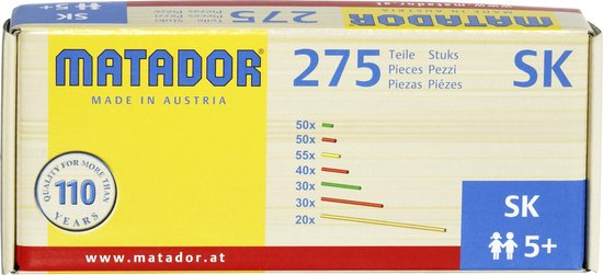 Matador Staafjes diverse maten 270 stuks van Matador.