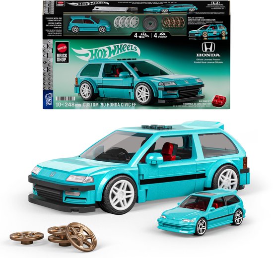 Mattel Brick Shop Hot Wheels Speed Series - Custom '90 Honda Civic EF van Merkloos