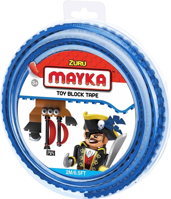 Mayka bouwblokjes tape blauw - 2 meter / 2 studs van Nimuno