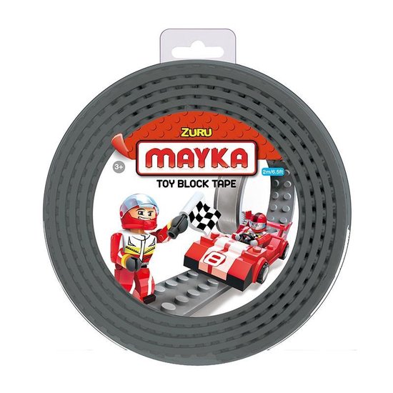 Mayka bouwblokjes tape grijs - 2 meter / 4 studs van Mayka