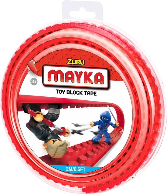 Mayka bouwblokjes tape rood - 2 meter / 2 studs van Mayka